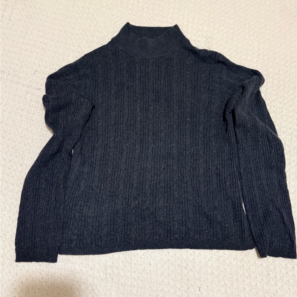 Joseph Slim Silk-Cashmere Mock Neck Sweater - Black